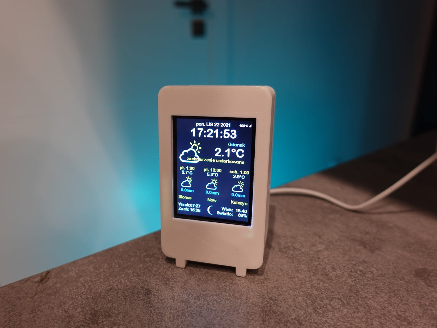 Obudowa inteligentnej stacji pogodowej